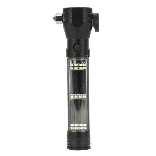 Tactical Solar Powered Flashlight, 200lm LED Multi Function Outdoor Tool for Emergency Power Bank Use 1