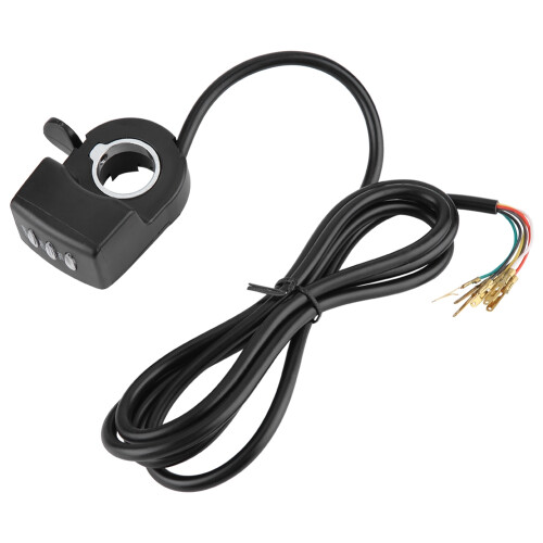 Acelerador elétrico avançado, controle de velocidade universal para bicicletas elétricas e scooters, guidão de 7/8 polegadas, fios duráveis, 1
