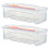 2Pcs Microwave Pasta Cooker with Strainer Lid and Fork, BPA Stackable Noodle Cooking Set 1