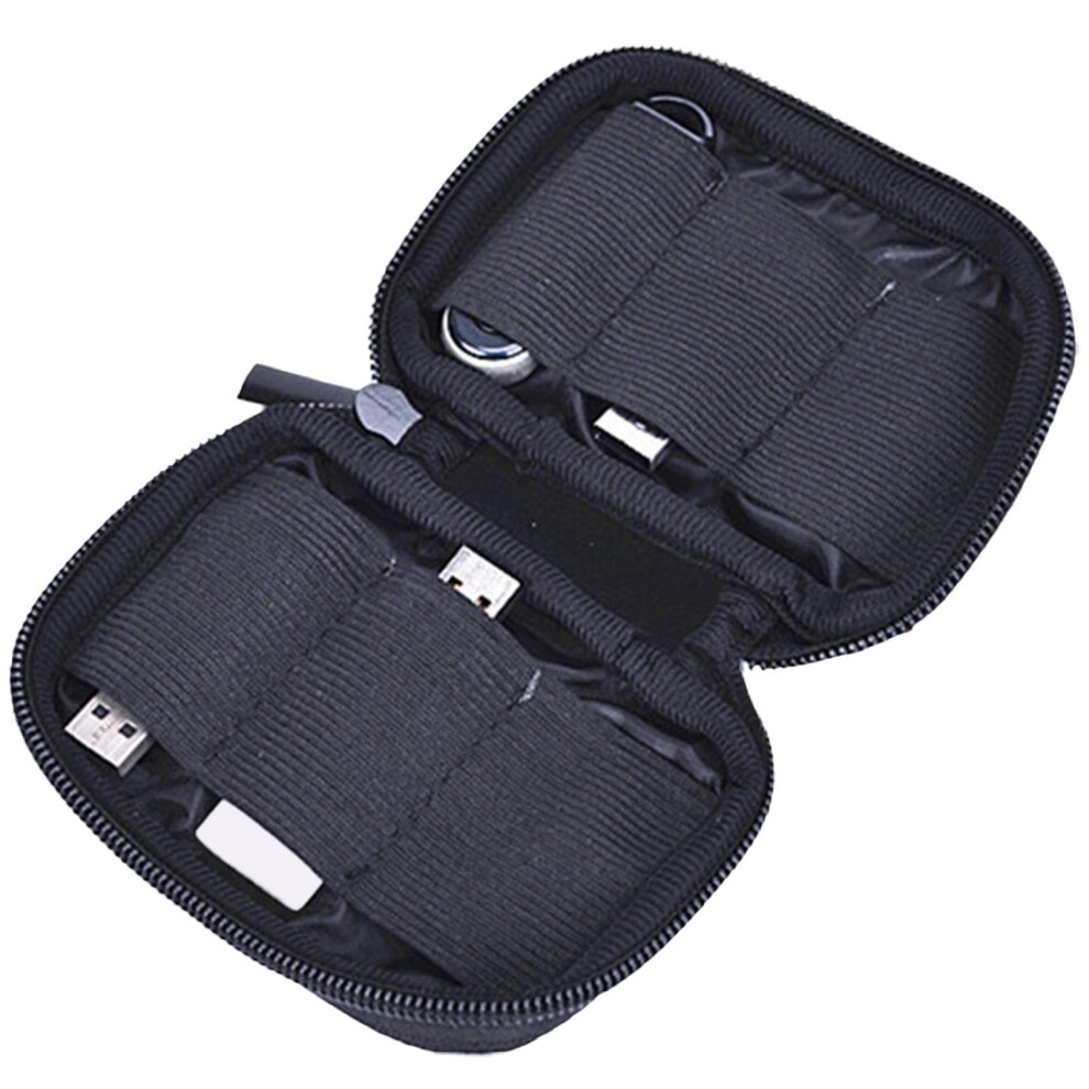Usb Flash Drive Case With 6 Slots, Waterproof Wearresistant Usb Drive Organizer For Travel Black 9382693149855