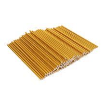 Gouden Folie Papieren Rietjes, Biologisch Afbreekbare Wegwerp Rietjes voor Feestjes, Pakje van 100 Feestvieringen