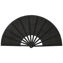 2 Stücke Große Falt Fächer Nylon Tuch Hand Falt Fächer Chinesischen Kung Fu Tai Fächer Schwarz Dekoration Falten Hand Fächer für Party Favors