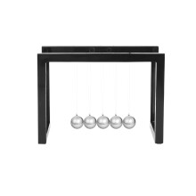 Balls Cradle Balance 'S Pendulum Ornamenti Decorazioni per La Casa Scrivania Decorazione Giocattolo Regalo Nero
