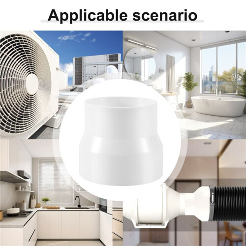 VentilationsröRsreduceringsadapter RöR Luftkanaladapter RöRkoppling för Inline-Ventilationssystem (110-100 Mm) 2