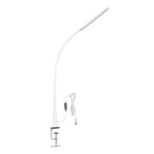 LED-Bureaulamp, Zwenkarm-Tafellamp met Klem, Flexibele Zwanenhals-Bureaulamp, Oogverzorgende Architectenbureaulamp Wit