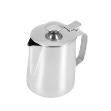 350Ml Rvs Melkopschuimer met Deksel Espresso Koffie Cappuccino Melk CrèMe Cup Opschuimkan