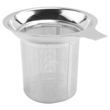 Stainless Steel Tea Strainer, Teapot, Tea Sieve, Coffee Cup, Leaking Sieve, Flat Bottom, High Density Filter with Handle