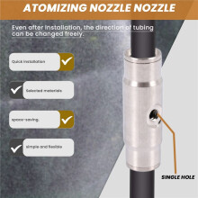 3/8 Zoll NebelküHlsystem Schnellkupplung 3/16 Zoll Nebel DüSe T-Anschluss (20 StüCk) - (Durchmesser: 3/8 Zoll, Farbe: EinzeldüSe)
