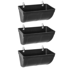 Chicken Goat Feeder Waterer Trough,No Waste Hanging Poultry Feeder Fence Accessories, Water Feeding Container Bucket