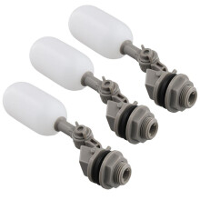 3-Delige Vlotterklepset, 1 / 2-Inch Watertoevoerleiding Vlotterklep met Afstelarm voor Zwembad, Aquarium (Grijs)