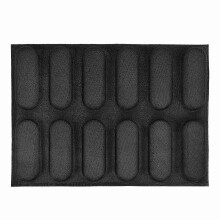 Forme nel Padella per Pane Francese Perforate Antiaderenti con nel Silicone, Stampi per Hot Dog, Stampi per Pane