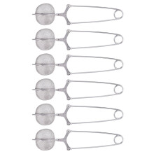 6 PièCes SéRies Infuseur à Thé en Vrac Feuille Thé Snap Boule Passoire à Thé CuillèRe en Acier Inoxydable Filtre à Thé Steeper avec PoignéE