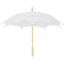 80cm viktorianische Lesbie Stickerei Hochzeit Regenschirm Braut Sonnenschirm, weiss