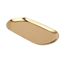 Metall Ablagefach Gold Oval punktiert Obstteller Kleinteile Schmuck Display Tray Spiegel