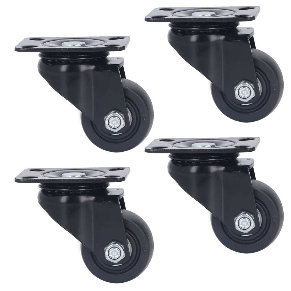 4Pcs Swivel Caster Set, 300Kg Capacity, 5Cm Nylon Wheels 9391374847676