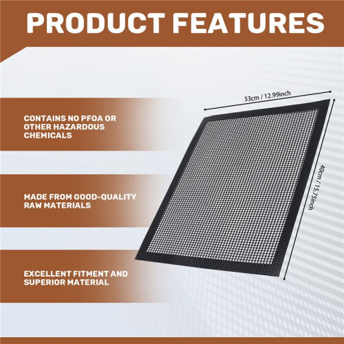 Filet de Cuisson RéUtilisable pour Tapis de Grille de Gril de Barbecue 2