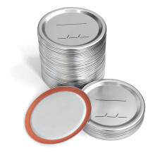 80 Stuks Brede Mond Inblikken Deksels, Jar Inblikken Deksels voor Bal, Split-Type Deksels Lekvrije 86Mm Jar Deksels voor Inblikken