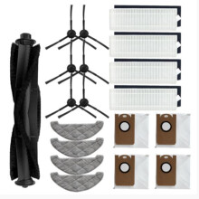 19 PièCes Brosse LatéRale HEPA Vadrouilles Sac à PoussièRe Robot Aspirateur Filtre pour  S9 Aspirateur Accessoires Remplacement