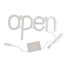 LED Neon Open Sign For Wall Mount Plastic Sign Open Neon Light For Restaurant Bar Coffee Window Display