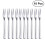 10Pcs 304 Stainless Steel Cocktail Dessert Fork Appetizer Snack Cake Fruit Forks Set 3