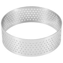 10 StüCk Rundes Dessert Edelstahl Perforierte Obst Kuchen Quiche Kuchen Mousse Form KüChe Back Form 6Cm