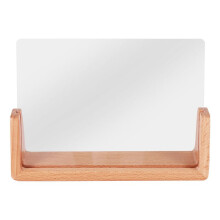 U-Vormige Acryl Fotolijst Creatieve Massief Houten Bureaudecoratie voor Kantoor/Slaapkamer/Woonkamer/Café-7 Inch