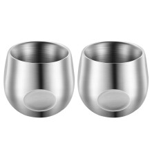 Roestvrijstalen Espressokopjes 2 Stuks, 150 Ml Dubbelwandig GeïSoleerde Onbreekbare Beker Kleine Beker voor Buitenpicknickfeest