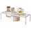 Expandable Kitchen Counter Shelf Organizer , Shelf with Retractable , Multi-Purpose Spice Rack Plastic Organizers White 6