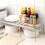 Expandable Kitchen Counter Shelf Organizer , Shelf with Retractable , Multi-Purpose Spice Rack Plastic Organizers White 7
