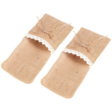 20 StüCke Land Hochzeit Tisch Besteck Halter NatüRliche Sack Leinen Besteck Taschen Gabel Taschen Rustikale Hochzeits Dekoration