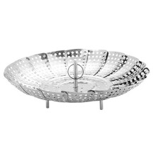 Plato Plegable Cesta de Comida de Acero Inoxidable Al Vaporizador de Cocina de Vegetal de Malla Vaporizador Herramientas de Cocina