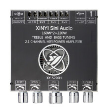 XY-S220H 160Wx2 + 220W Placa Amplificadora de Potencia TDA7498 2.1 MóDulo de Subwoofer Compatible con de Doble Canal 5.1