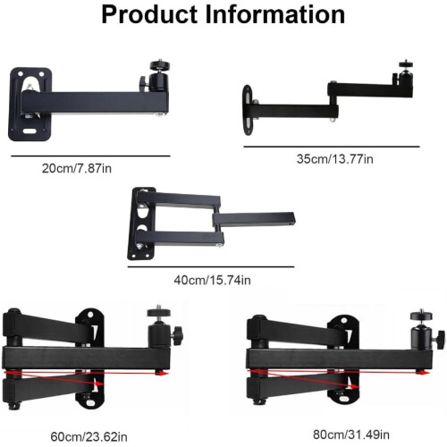 Adjustable Ceiling And Wall Projector Bracket Holder With Integrated Joint For Easy Angle Setting Three Arms 80cm 1