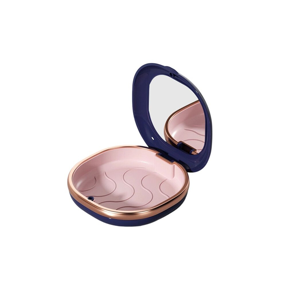 Braces Case with Mirror Dental Retainer Box Case Magnetic Aligner Mouth Guard Container for Travel False Denture Box,B