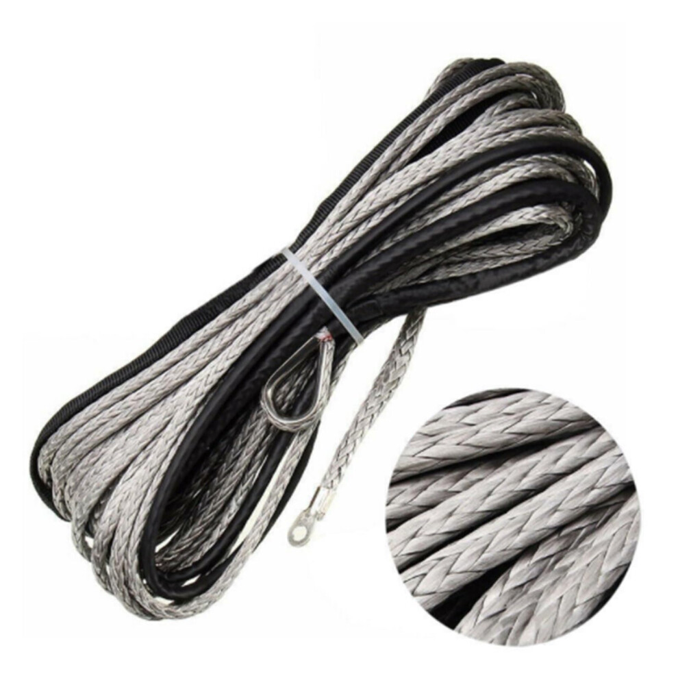 Winch Rope 4.8Mm X 15M, 2.5Ton Capacity, Synthetic Winch Rope For Atv Utv Truck Boat Recovery Cable, Gray 9189345480171
