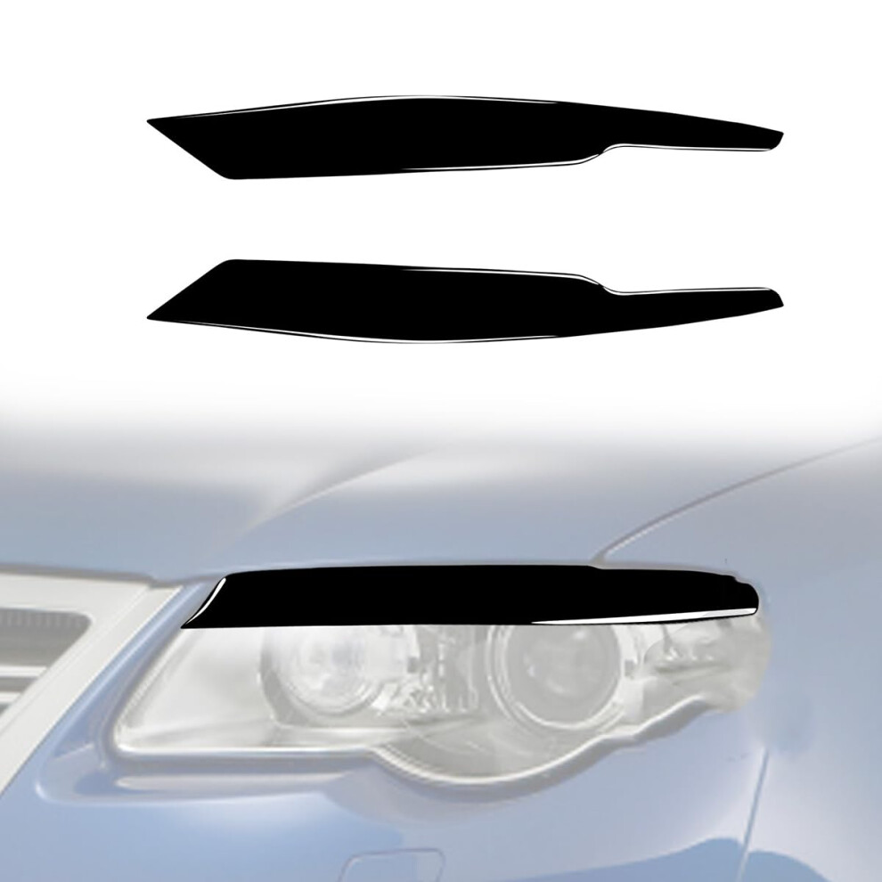 2 Pcs Abs Car Headlight Eyebrow For Vw Passat B6 3C 20052010 Eyebrow Cover Eye Lid Eyelids Covers 9189345482953