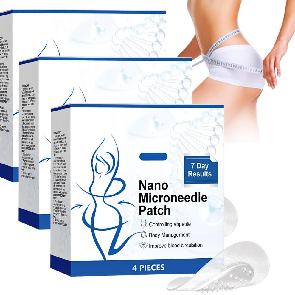 GLP1 Nano Microneedle Patch, Ginger Patches, Skin Firming and Body Shaping, Gentle Massage, Cruelty Pack of 3