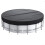 Round Solar Pool Cover For Above Ground Pools, 8 Ft, 210D Polyester, Foldable Drawstring, Silver And Black 1