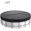 Round Solar Pool Cover For Above Ground Pools, 8 Ft, 210D Polyester, Foldable Drawstring, Silver And Black 3