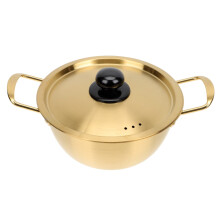 Instant Noodle Pot Stainless Steel Small Double Ear Hot Pot For Home Kitchen Use