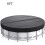Round Solar Pool Cover For Above Ground Pools, 8 Ft, 210D Polyester, Foldable Drawstring, Silver And Black 5