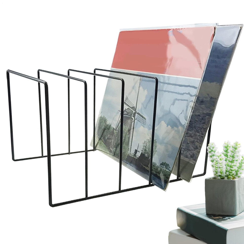 Vinyl Record Storage Record Player Stand S Multi Purpose Bookshelf For Cds Magazines Documents And Mail Sorter Black 9382693044099