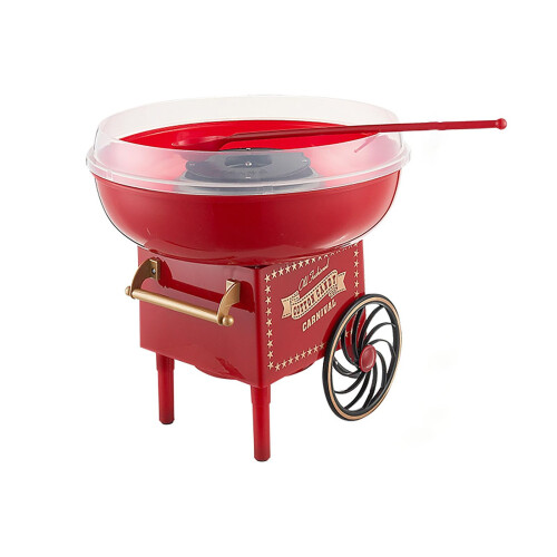 Red Cotton Candy Machine Maker Quick Easy Countertop Setup for Home Parties and Birthdays