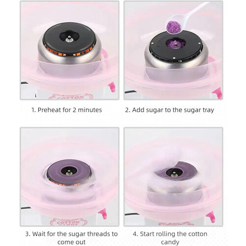 Red Cotton Candy Machine Maker Quick Easy Countertop Setup for Home Parties and Birthdays 1
