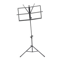 Portable Folding Music Score Stand Tripod Strong Load Bearing Construction Adjustable Height Black