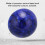 20pcs Lapis Lazuli 8mm Half Round Beads Flat Back Domes 3