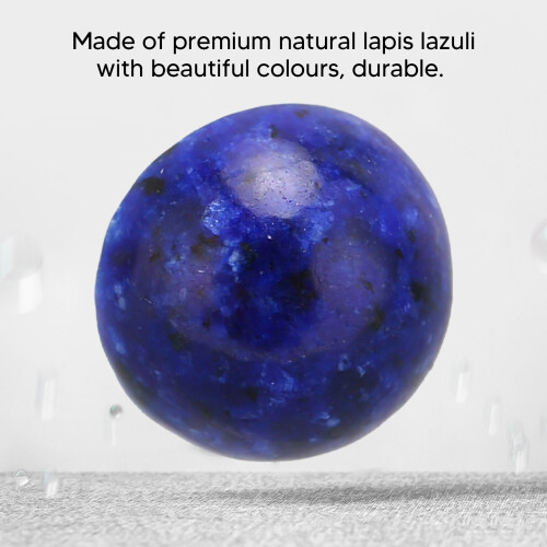 20pcs Lapis Lazuli 8mm Half Round Beads Flat Back Domes 2