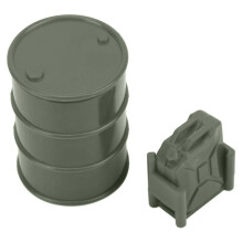 Lightweight Dark Green 1/24 RC Car Oil Drum & Fuel Tank Decoration