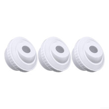 Eyeball Nozzle, Bull's Eye Design, White Plastic, 3Pack, Pool Massage, Bathtub Compatibility