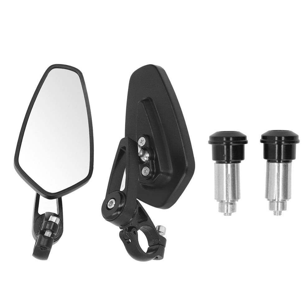 Handlebar End Mirrors For Motorcycles Universal Fit Cnc Machined Aluminum Durable Construction Easy To Install Adjustable Viewing Angle Clear Vision 9138057569834